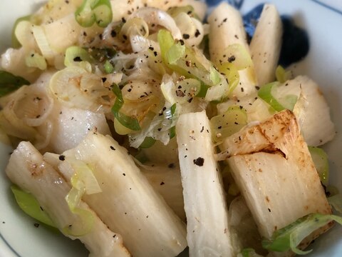 ネギと長芋のシャキシャキ炒め